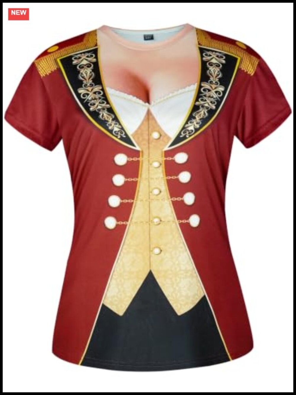 Women's Ringmaster Circus Costume T-Shirt Lion Tamer Halloween Tee